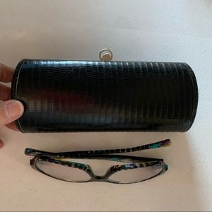 Multicolor Women's Reading Glasses with Black Textured Case